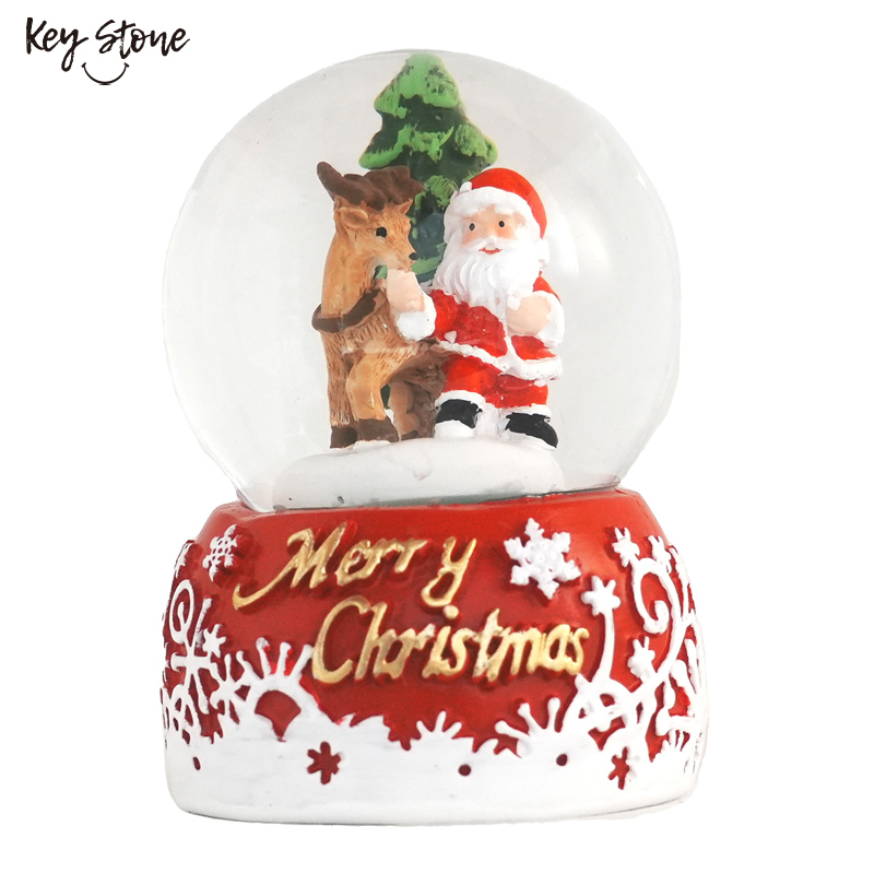 ■キーストーン■■2026X'mas　先行予約■　スノードーム45mm　MERRYCHRISTMAS　サンタ