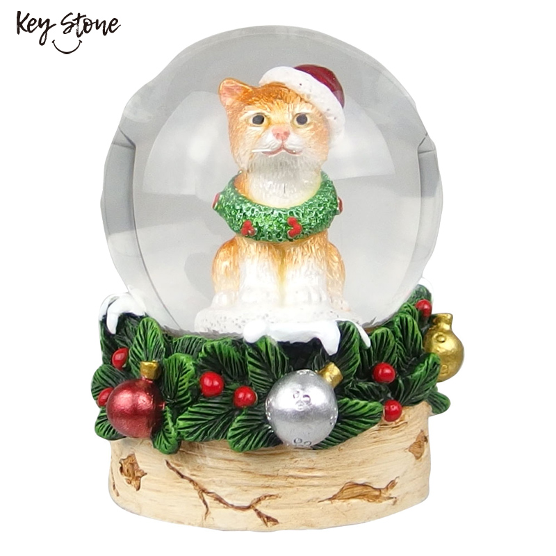 ■キーストーン■■2026X'mas　先行予約■　スノードーム45mm　キャット
