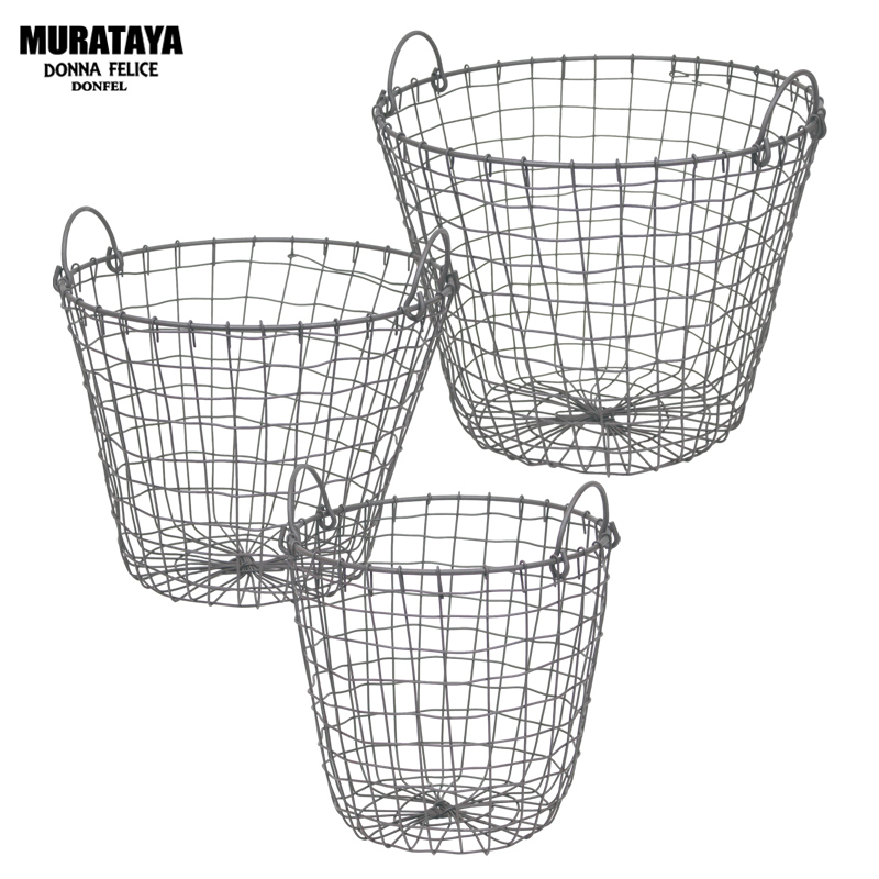 ■村田屋産業■■2026AW　新作■　ワイヤーラウンドバスケット　Set3