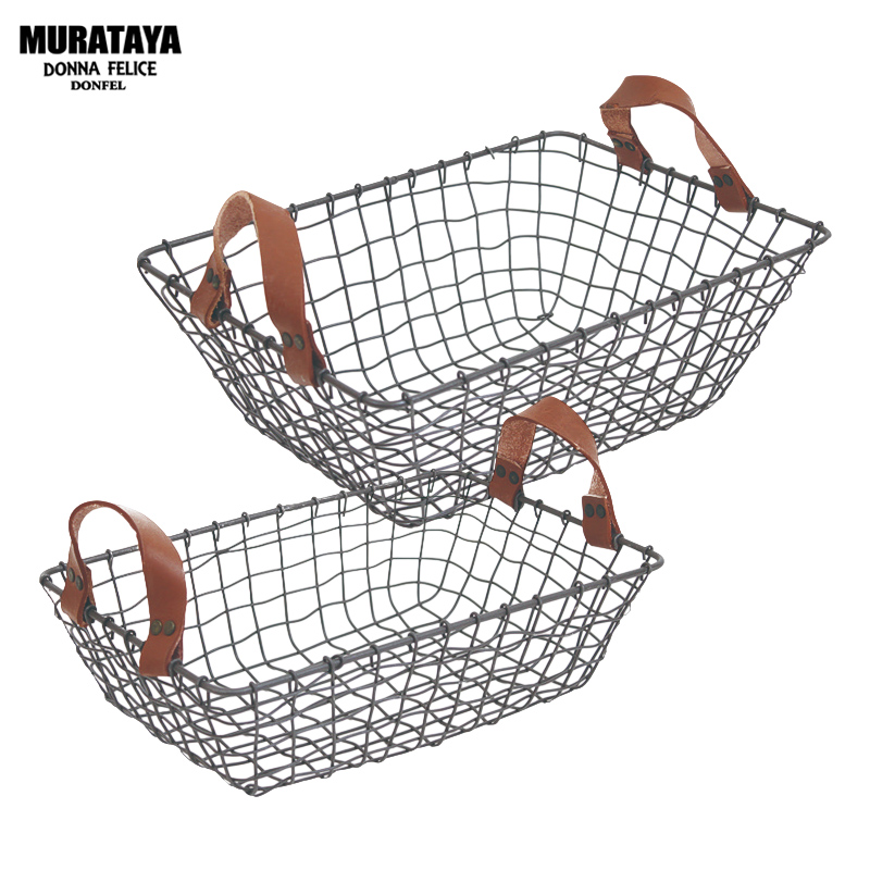■村田屋産業■■2026AW　新作■　ワイヤーバスケット皮手　長角