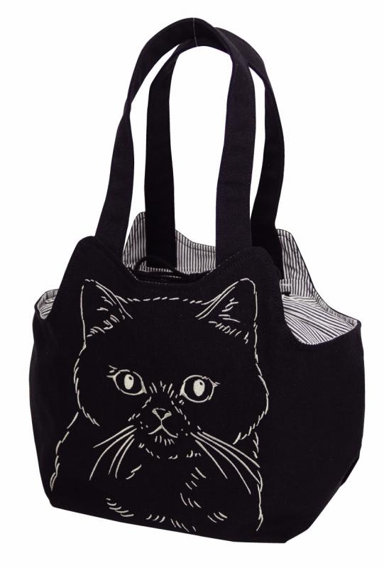 ■ノアファミリー■■2025SS 新作■ フェイス刺繍トートショルダー ブラック