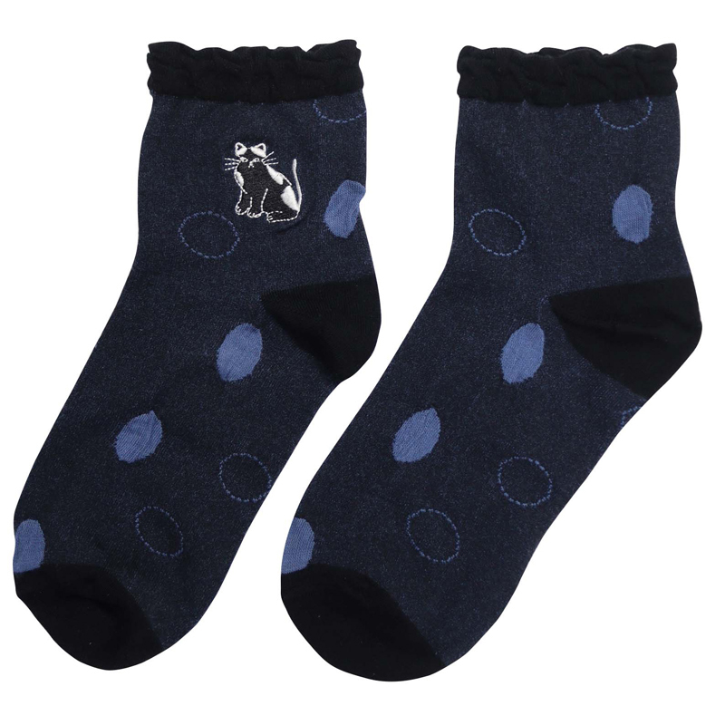 ■ノアファミリー■■2026SS　新作■　ランダムドットソックス　ブラック