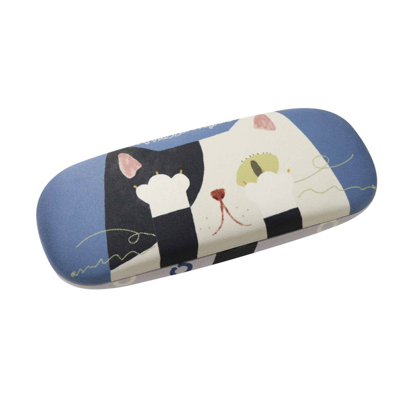 ■ノアファミリー■■2026SS　新作■　メガネケース（クロス付）　見えるにゃん　ブルー