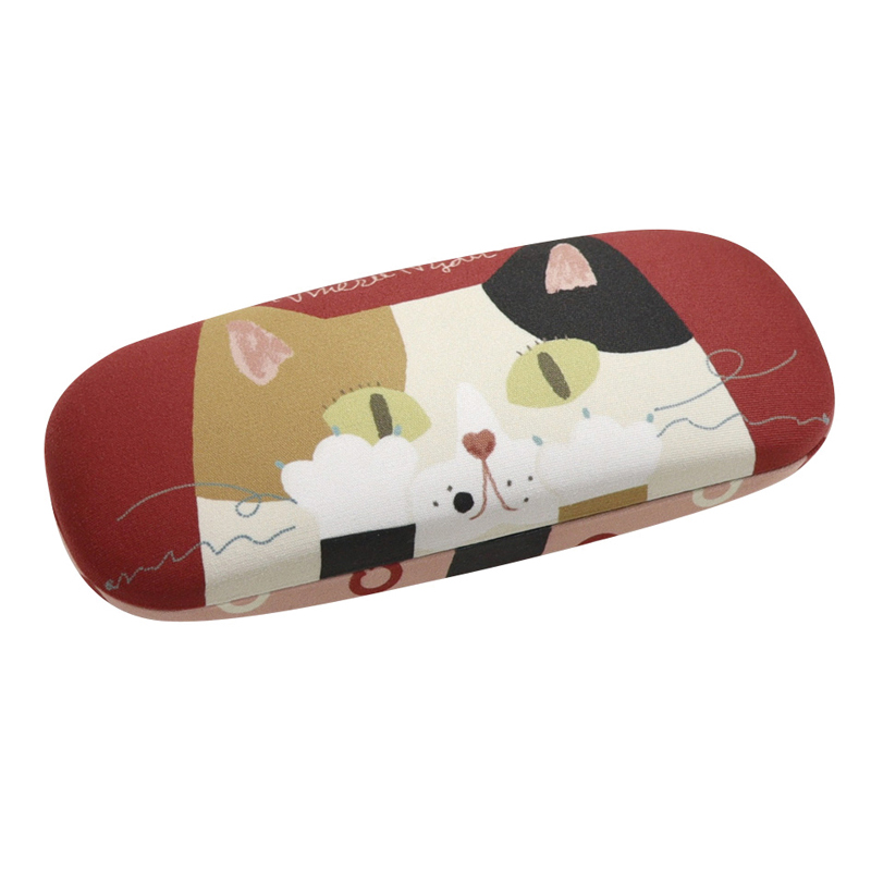 ■ノアファミリー■■2026SS　新作■　メガネケース（クロス付）　見えるにゃん　レッド