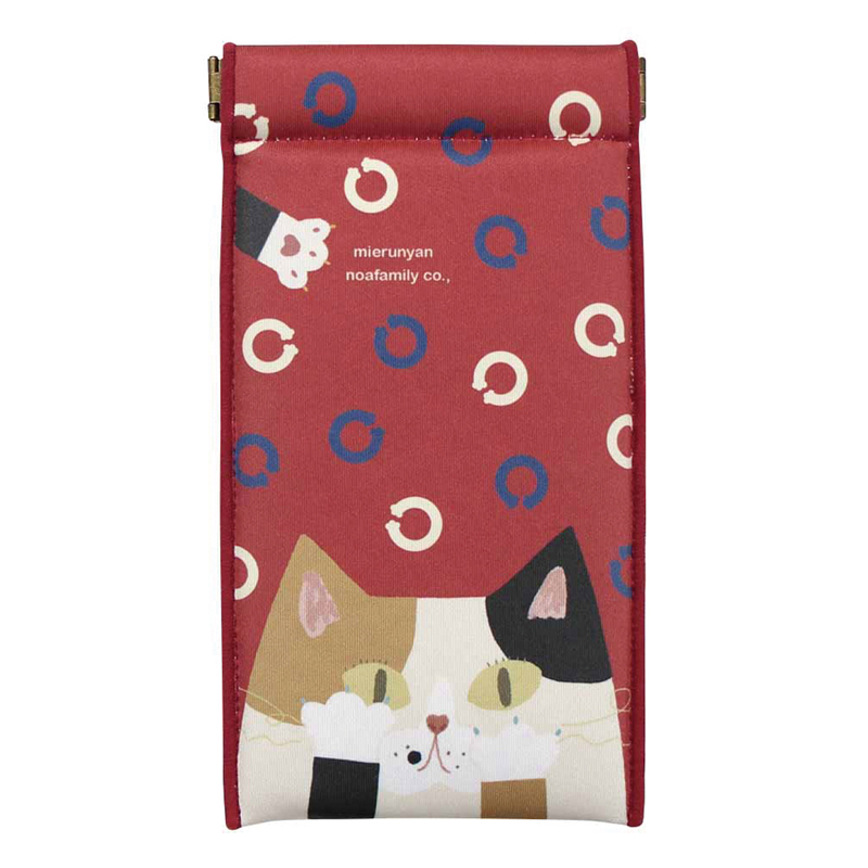 ■ノアファミリー■■2026SS　新作■　ロングパックンポーチ　見えるにゃん