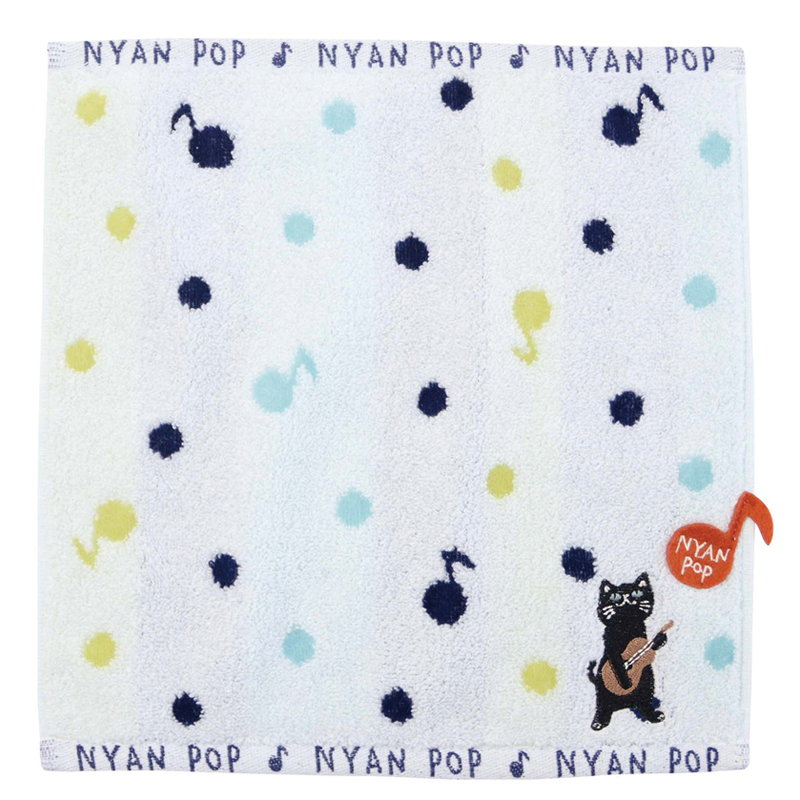 ■ノアファミリー■■2026SS　新作■　ニャンポップ　タオルハンカチ　ネイビー