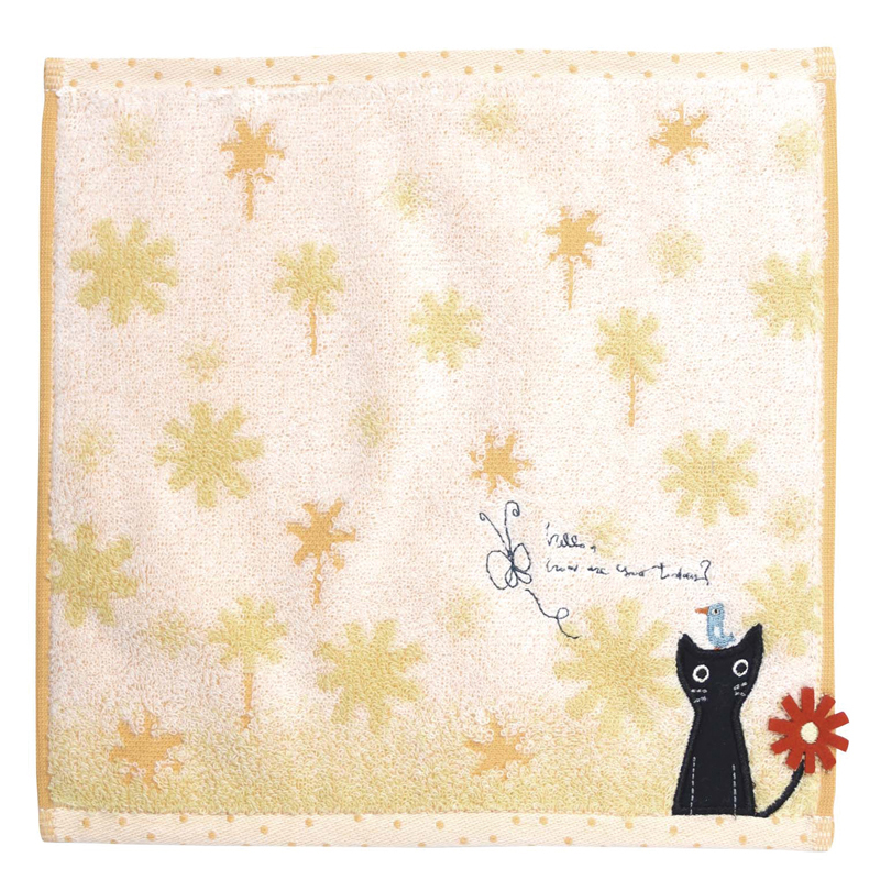 ■ノアファミリー■■2026SS　新作■　ポポキャット　タオルハンカチ　イエロー