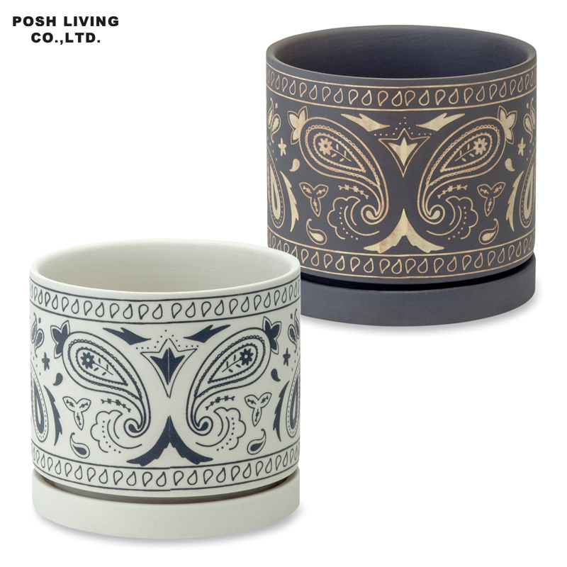 ■ポッシュリビング■■2026SS　先行予約■　パターンポット　ペイズリー