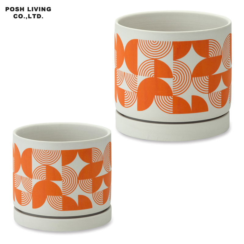 ■ポッシュリビング■■2026SS　先行予約■　パターンポット　レトロサークル