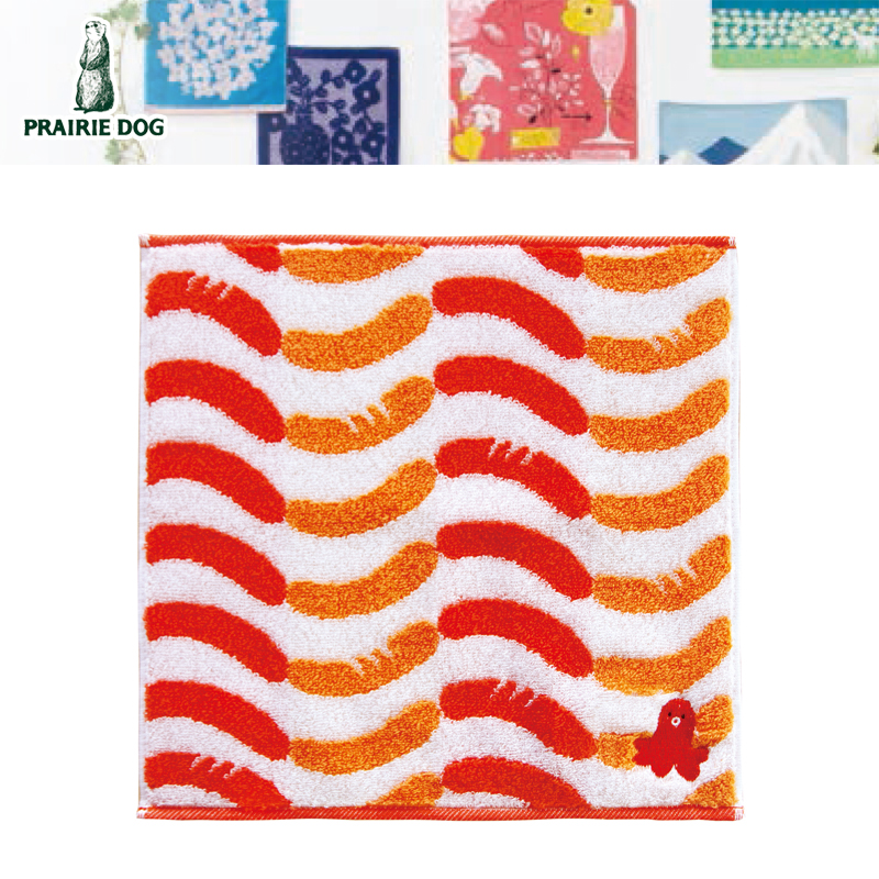 ■PRAIRIE DOG（プレーリードッグ）■【日本製】　Meets!　ジャガードタオルハンカチ　ウィンナー