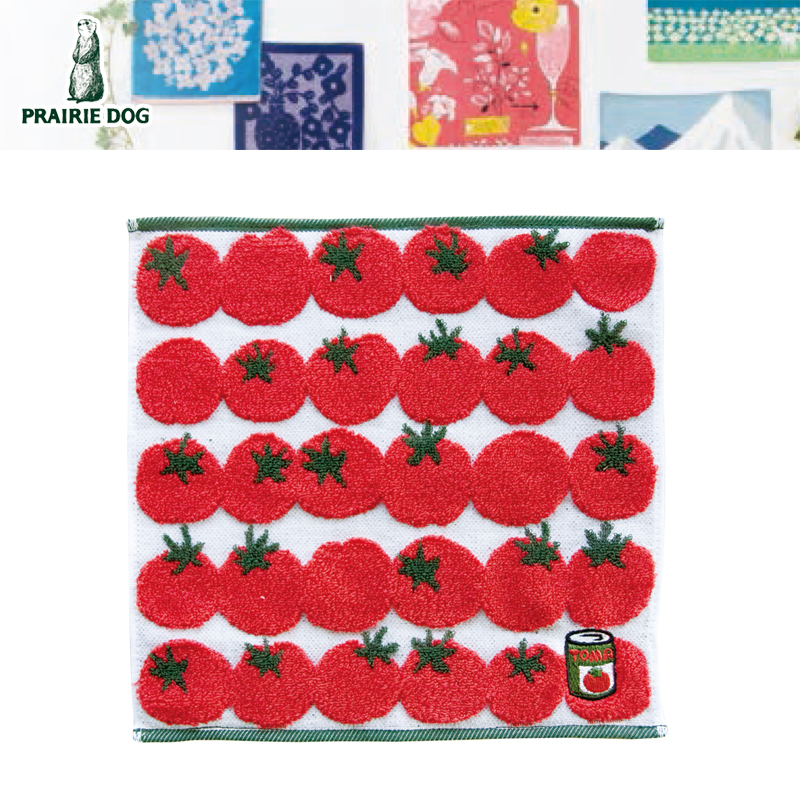 ■PRAIRIE DOG（プレーリードッグ）■【日本製】　Meets!　ジャガードタオルハンカチ　トマト