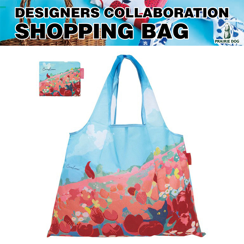 ■PRAIRIE DOG（プレーリードッグ）■　【アオキサクラ DESIGN】　2way Shopping Bag　さんぽ猫
