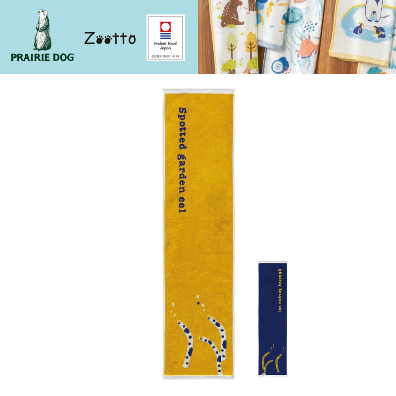 ■PRAIRIE DOG（プレーリードッグ）■　Zootto　ロングスリム　フェイスタオル　チンアナゴ