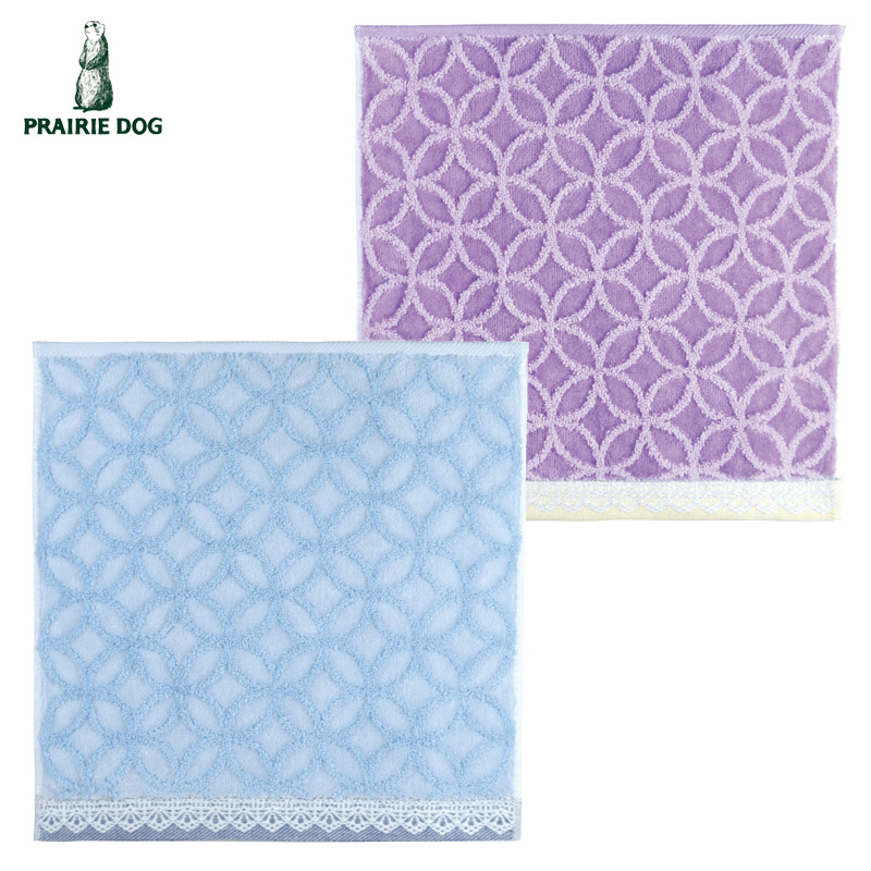 ■プレーリードッグ■■2026SS　新作■　ハッピーオーガニック　レースジャガードハンカチ