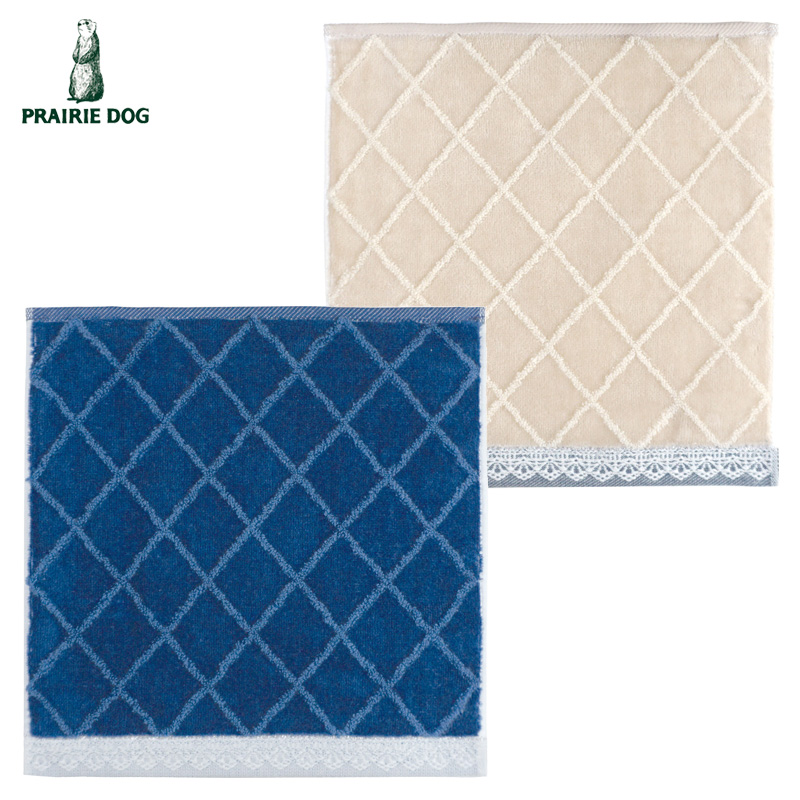 ■プレーリードッグ■■2026SS　新作■　ハッピーオーガニック　レースジャガードハンカチ