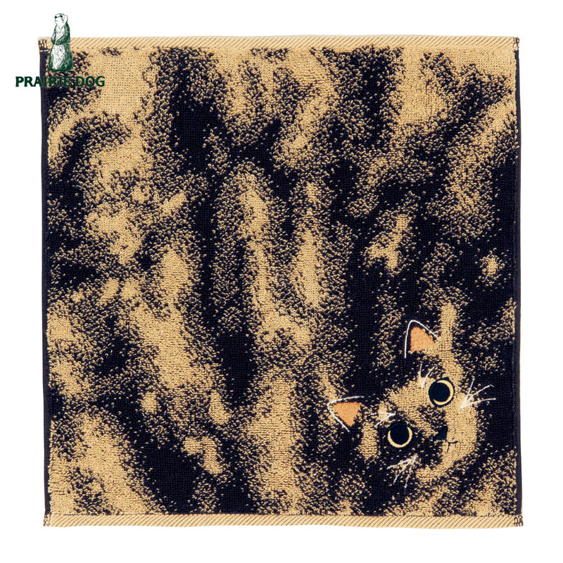 ■プレーリードッグ■■2026SS　新作■　うちのこメイト　猫の毛並みハンカチ　錆