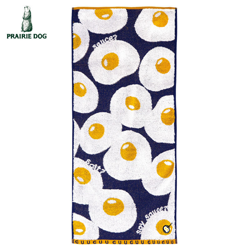 ■プレーリードッグ■■2026SS　新作■　Meets!　GuuGuuジャガードフェイスタオル　目玉焼き