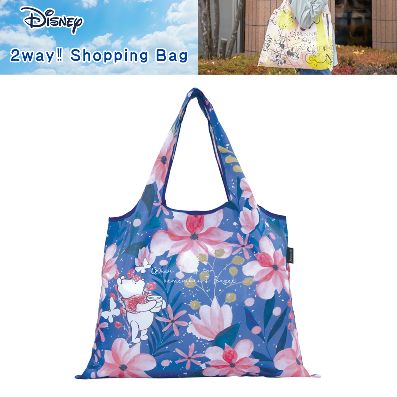 ■PRAIRIE DOG（プレーリードッグ）■■2022SS　新作■　Disney　2way Shopping Bag　くまのプーさん／お花