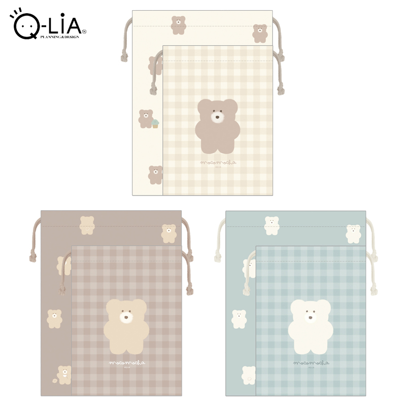 ■Q-LiA（クーリア）■　モコモカ　巾着2サイズセット