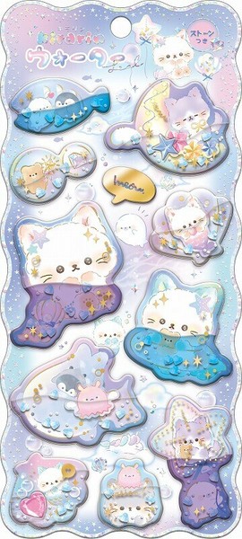 ■Q-LiA(クーリア)■■2026SS　先行予約■　キラリンウォーターシール　ナイトミャウ