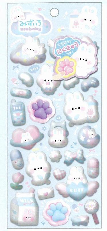 ■Q-LiA(クーリア)■■2025AW　先行予約■　スペシャルもっちもちシール　みずいろうさベビー