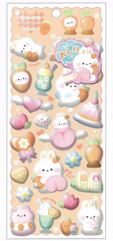 ■Q-LiA(クーリア)■■2025AW　先行予約■　スペシャルもっちもちシール　キャロットうさちゃん