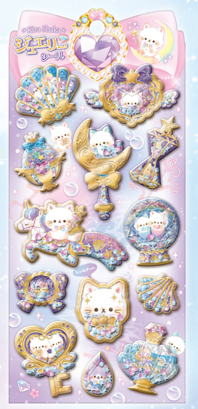 ■Q-LiA(クーリア)■■2026SS　先行予約■　キラシャカ　ジュエリーシール　ナイトミャウ