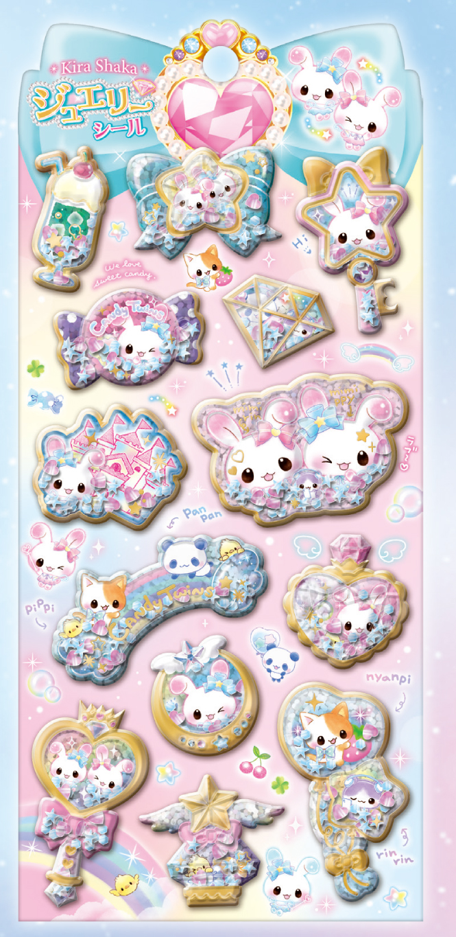 ■Q-LiA(クーリア)■■2026SS　先行予約■　キラシャカ　ジュエリーシール　キャンディツインズ