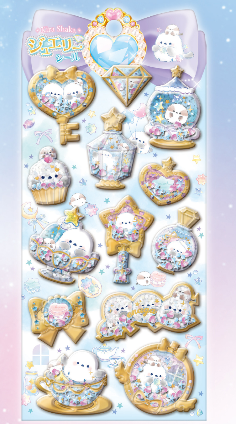 ■Q-LiA(クーリア)■■2026SS　先行予約■　キラシャカ　ジュエリーシール　きらりんエナガマーチ