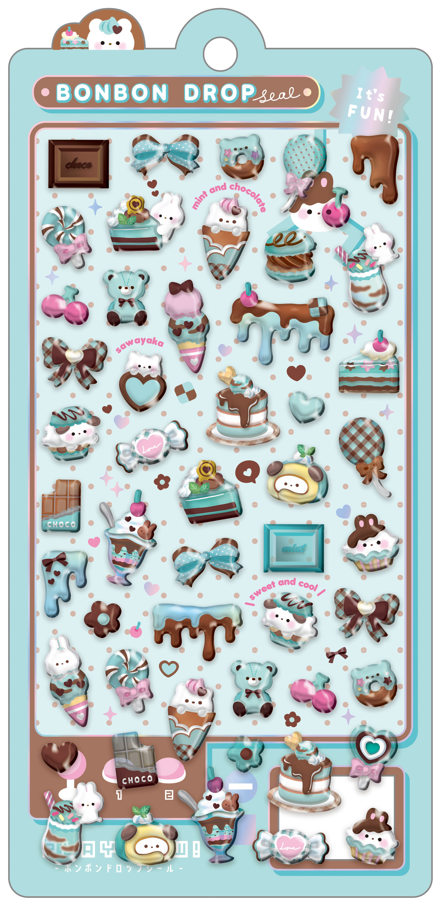 ■Q-LiA(クーリア)■【正規品】■2026SS　先行予約■　ボンボンドロップシール　ちょこみんボンボン