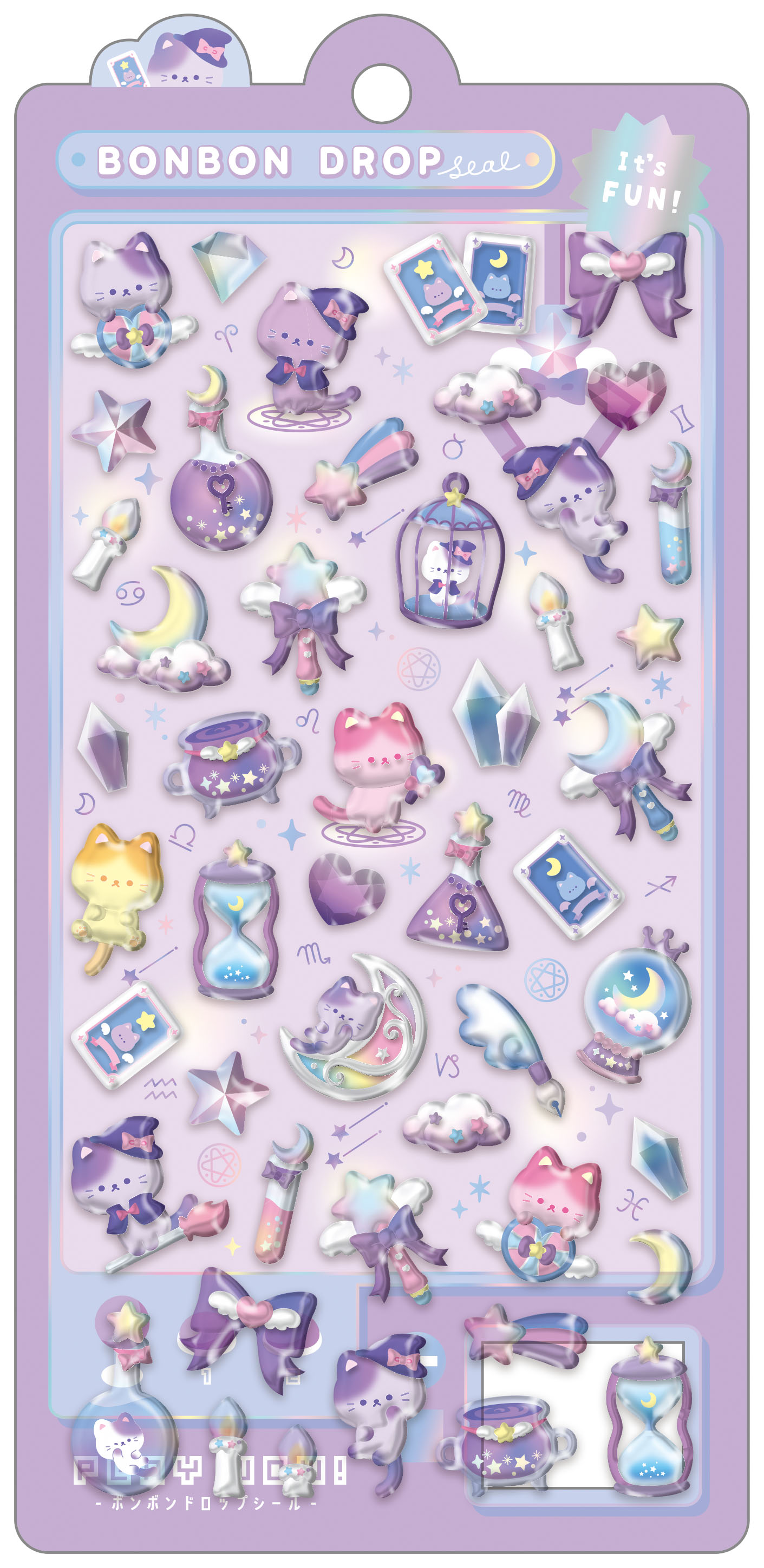 ■Q-LiA(クーリア)■【正規品】■2026SS　先行予約■　ボンボンドロップシール　まじょねこボンボン