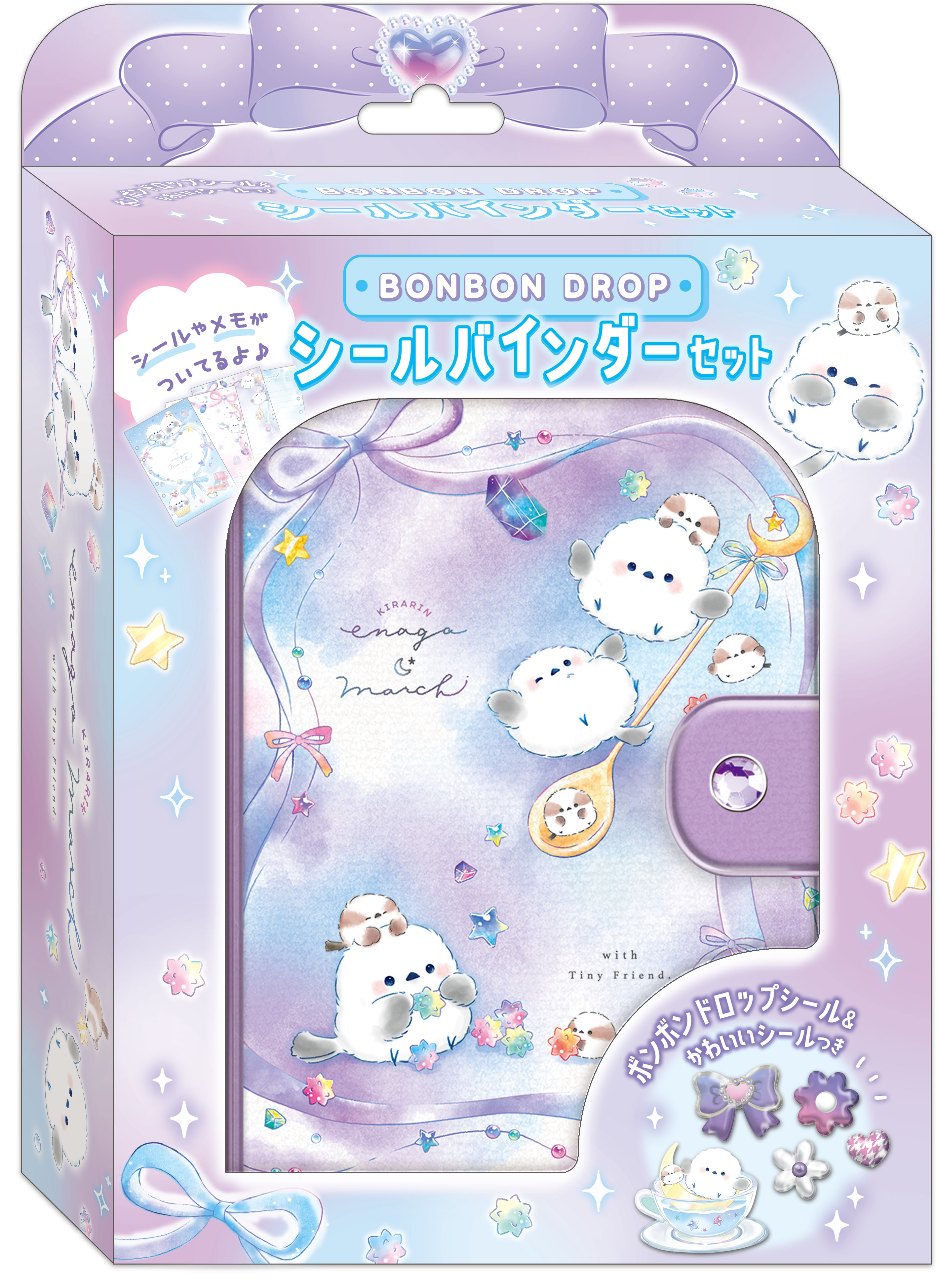 ■Q-LiA(クーリア)■【正規品】■2026SS　先行予約■　ボンボンドロップ　シールバインダーセット　きらりんエナガマーチ