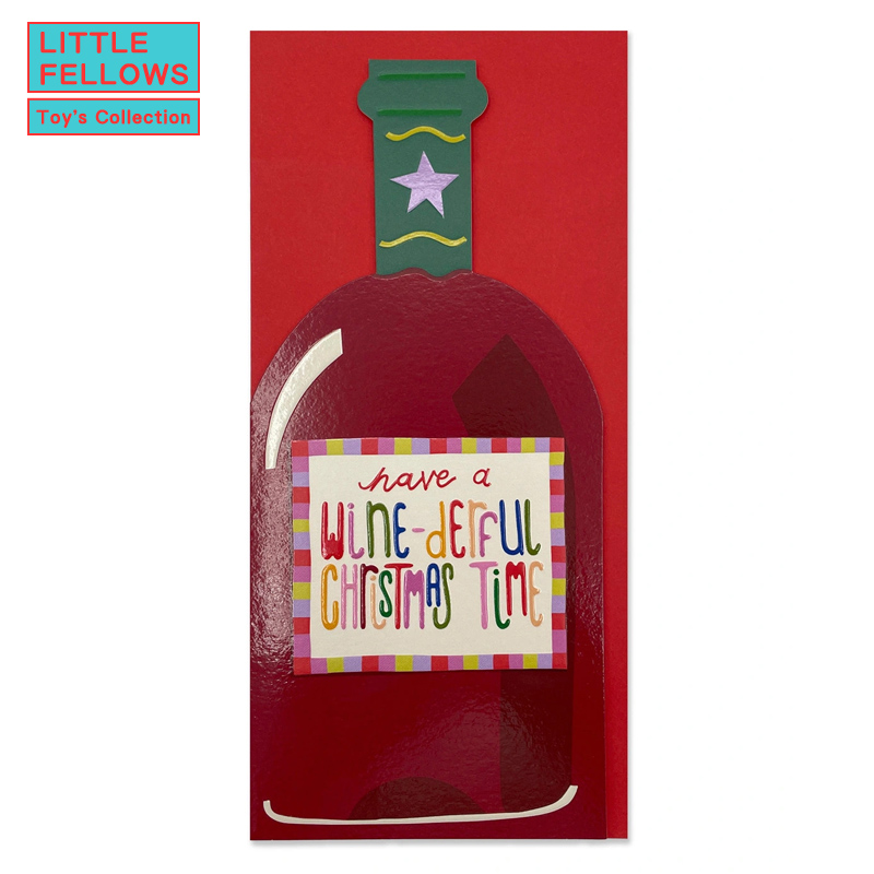 ■湘南インターナショナル■■2025X'mas　先行予約■　【RASPBERRY BLOSSOM】グリーティングカード　Have a wine-derful Cristmas Time