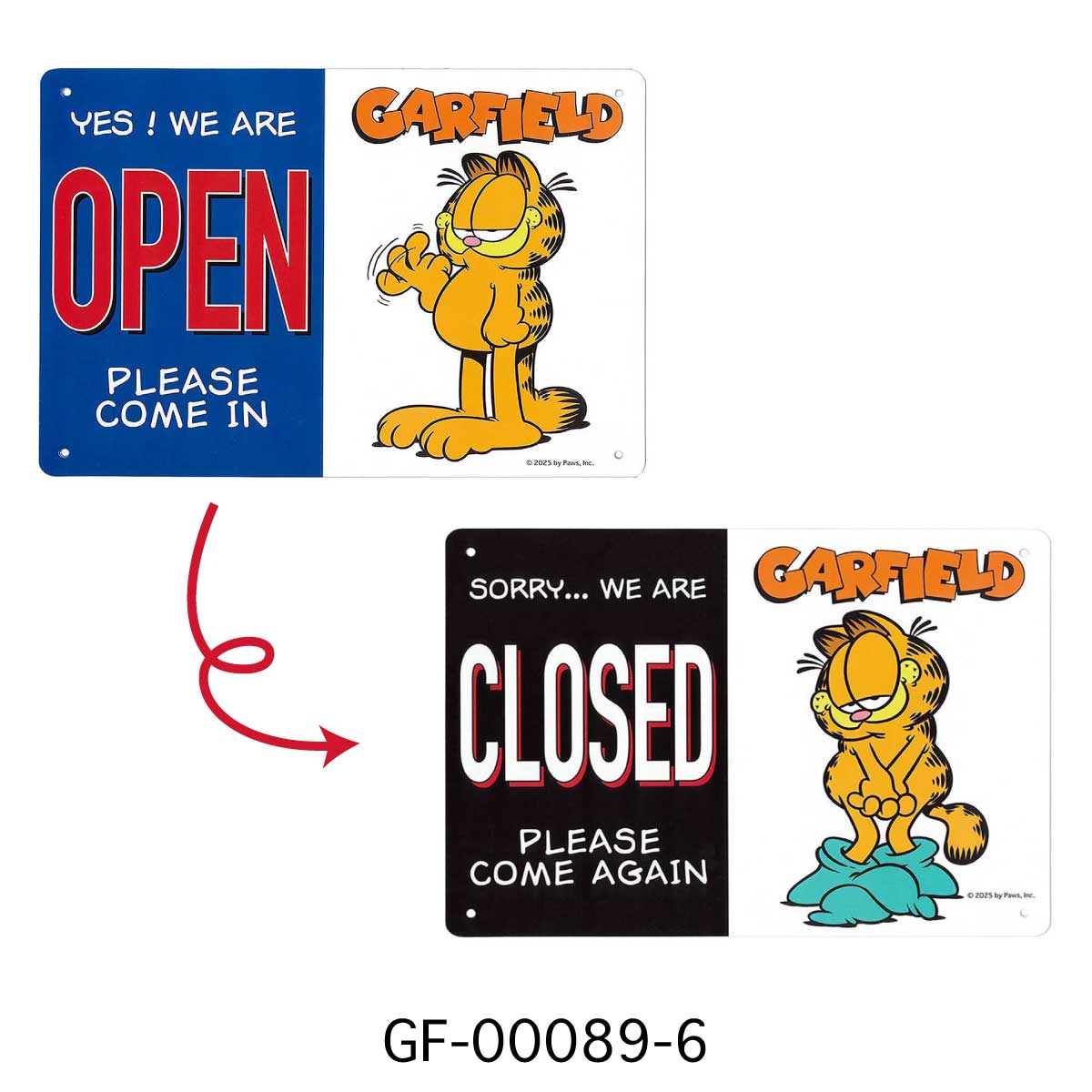 ■S.H.O ENTER PRISE（ショー・エンタープライズ）■■2025AW　新作■　GARFIELD　プラスチックサイン　GF-00089-6