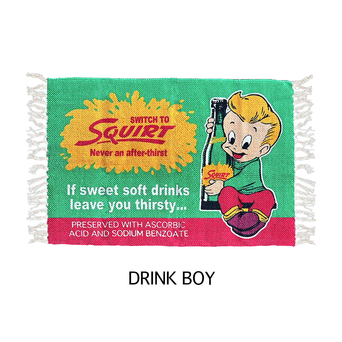 ■S.H.O ENTER PRISE（ショー・エンタープライズ）■■2025AW　新作■　コットンフロアマット　DRINK BOY