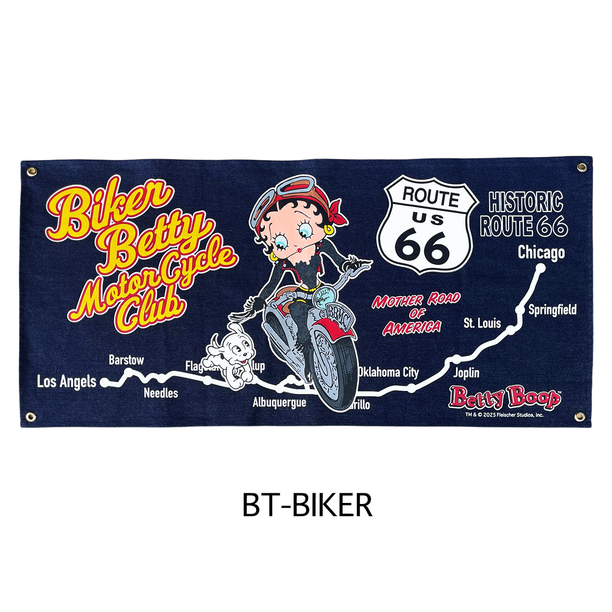 ■S.H.O ENTER PRISE（ショー・エンタープライズ）■■2025AW　新作■　BETTY BOOP　デニムバナー　BT-BIKER