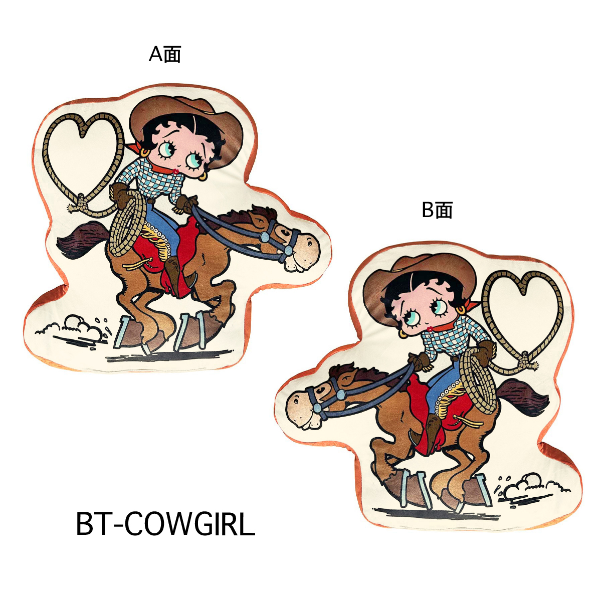 ■S.H.O ENTER PRISE（ショー・エンタープライズ）■■2025AW　新作■　BETTY BOOP　ダイカットクッション　BT-COWGIRL