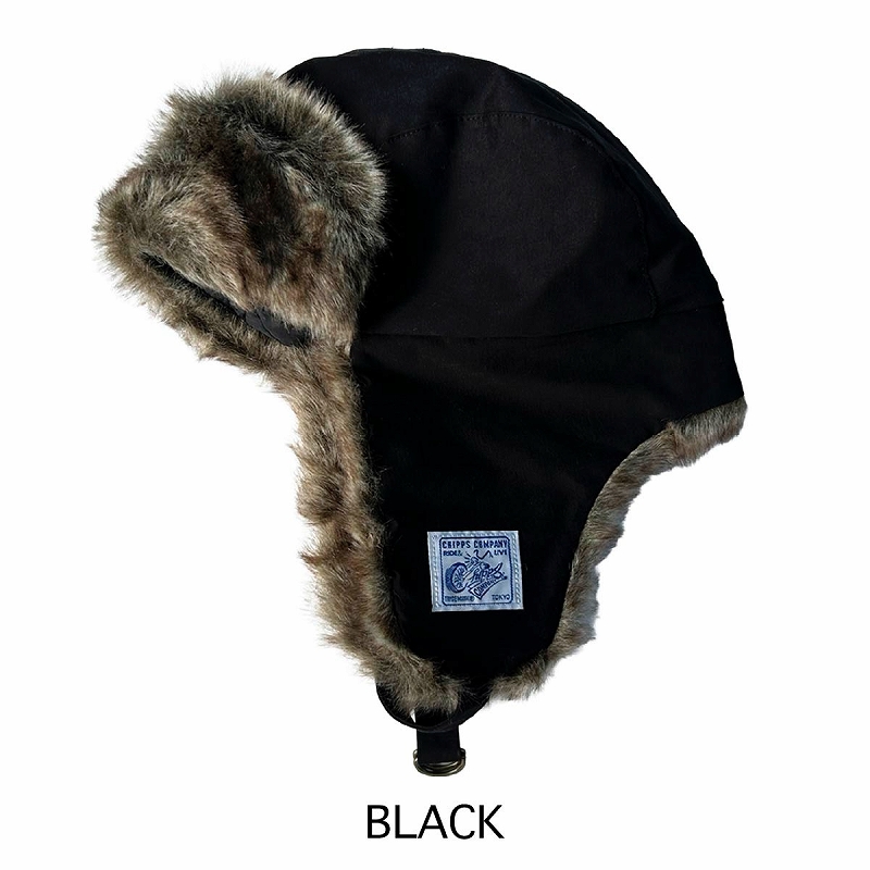 ■S.H.O ENTER PRISE（ショー・エンタープライズ）■■2025AW　新作■　CHIPPS COMPANY　フライトキャップ　BLACK /7500