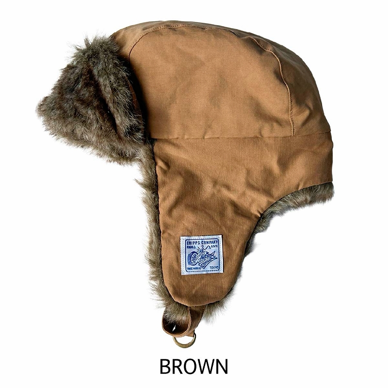 ■S.H.O ENTER PRISE（ショー・エンタープライズ）■■2025AW　新作■　CHIPPS COMPANY　フライトキャップ　BROWN /7500