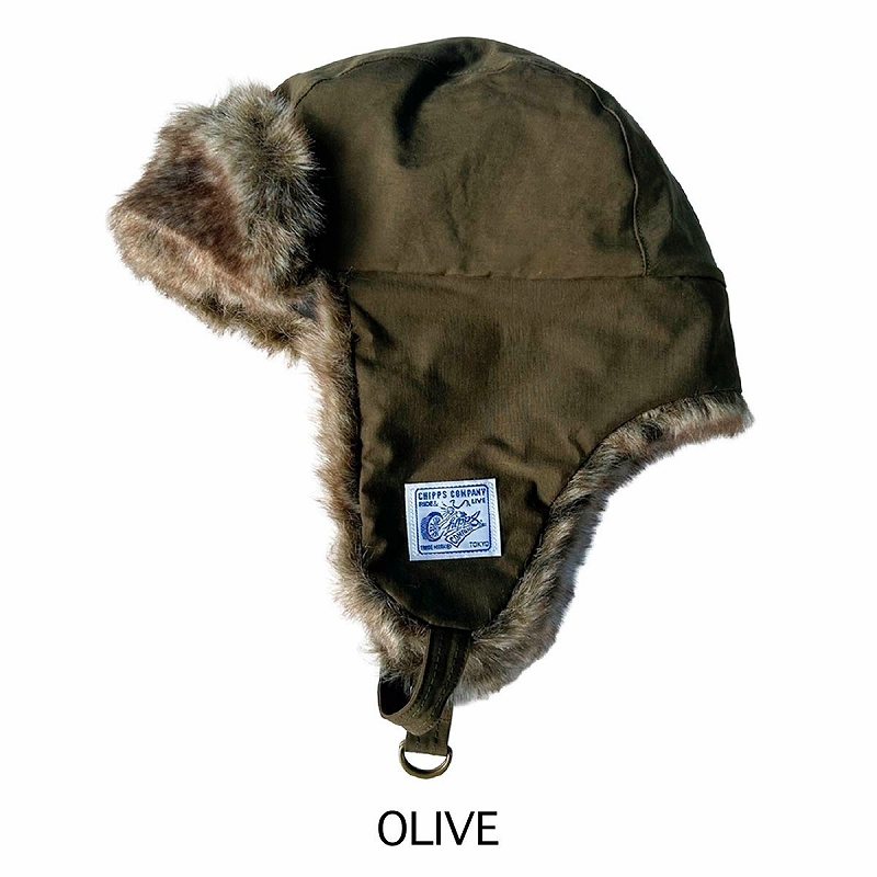 ■S.H.O ENTER PRISE（ショー・エンタープライズ）■■2025AW　新作■　CHIPPS COMPANY　フライトキャップ　OLIVE /7500