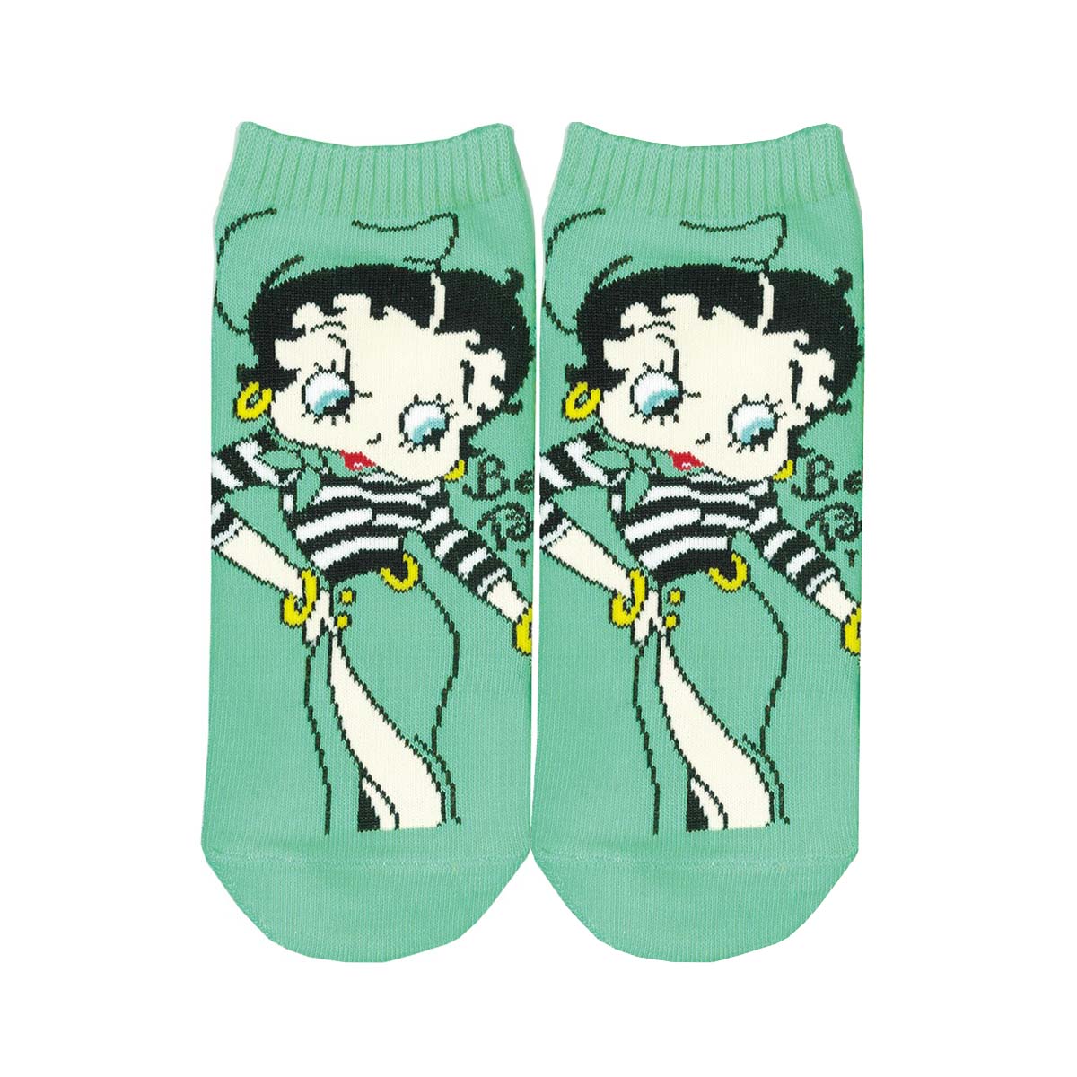 ■S.H.O ENTER PRISE（ショー・エンタープライズ）■■2025SS　新作■　BETTY BOOP　アンクルソックス　BB008 PASTEL GREEN