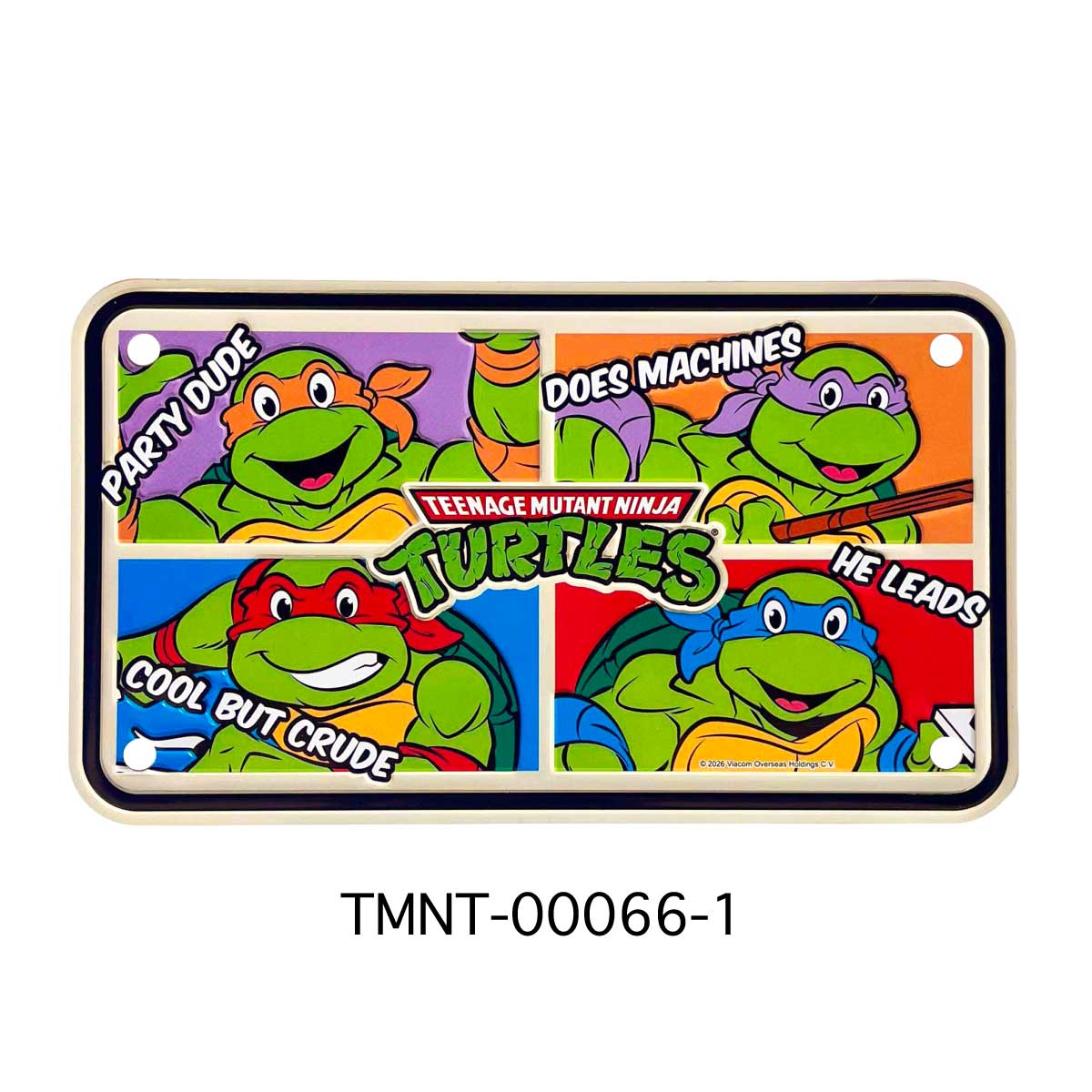 ■S.H.O ENTER PRISE（ショー・エンタープライズ）■■2026SS　新作■　Teenage Mutant Ninja Turtles　BIKER CMプレート　TMNT-00066-1