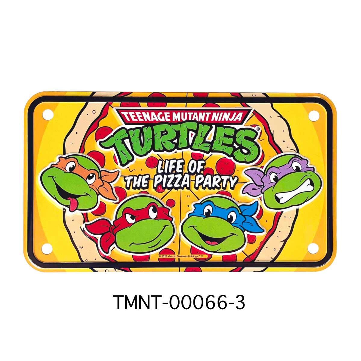 ■S.H.O ENTER PRISE（ショー・エンタープライズ）■■2026SS　新作■　Teenage Mutant Ninja Turtles　BIKER CMプレート　TMNT-00066-3