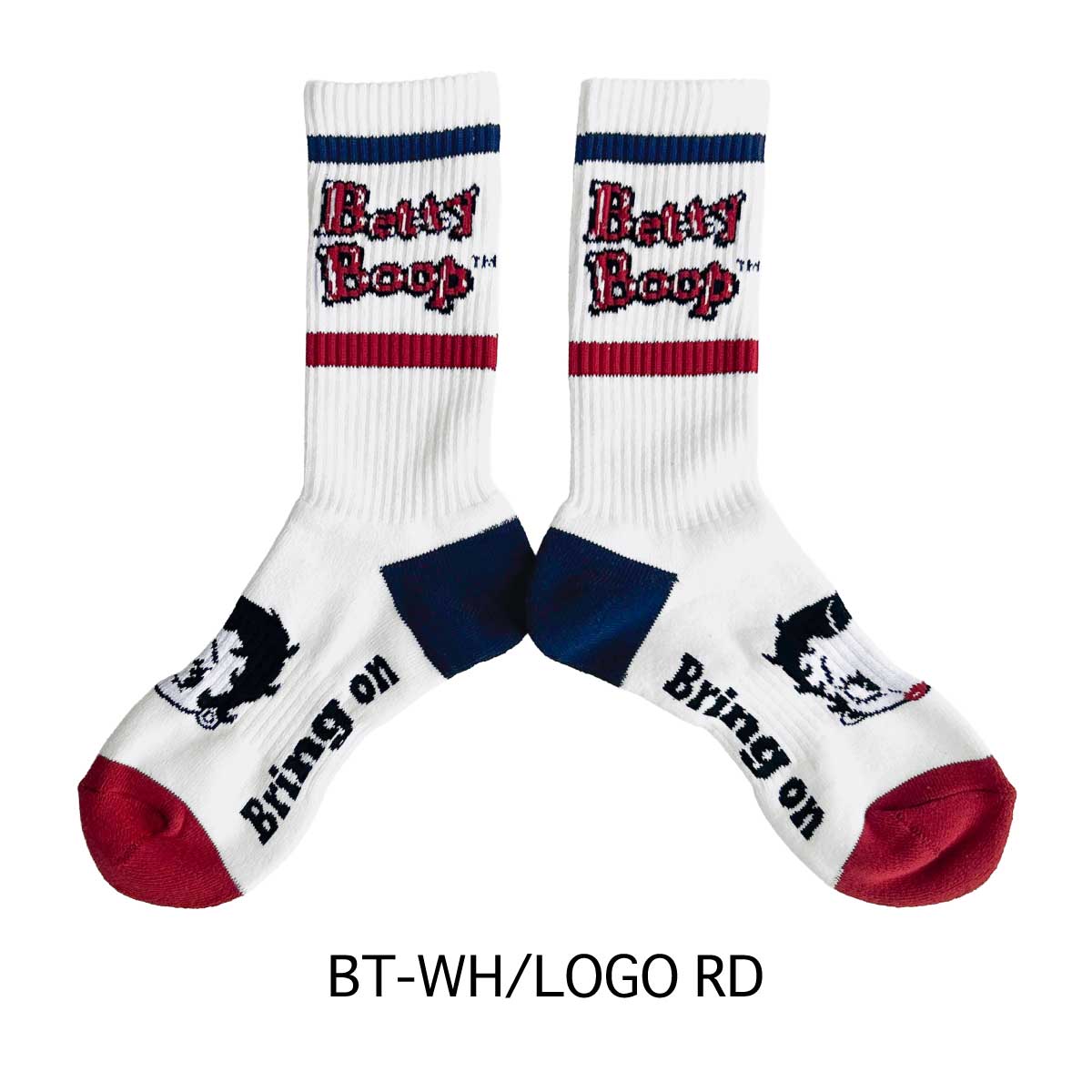 ■S.H.O ENTER PRISE（ショー・エンタープライズ）■■2026SS　新作■　BETTY BOOP　ソックス　BT-WH/LOGO RD