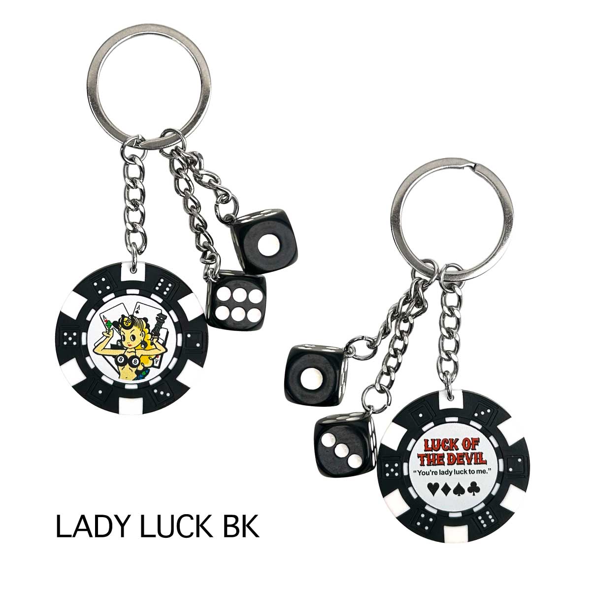 ■S.H.O ENTER PRISE（ショー・エンタープライズ）■■2026SS　新作■　ポーカーチップキーリング　LADY LUCK　BK