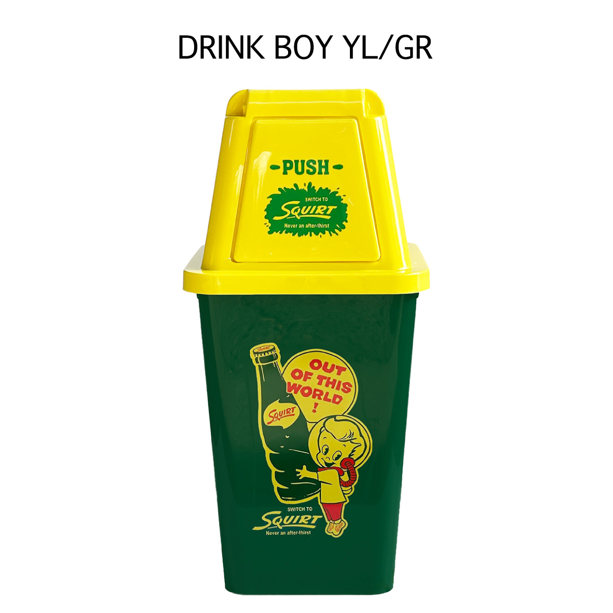 ■S.H.O ENTER PRISE（ショー・エンタープライズ）■■2026SS　新作■　20L ダストボックス　DRINK BOY　YL/GR