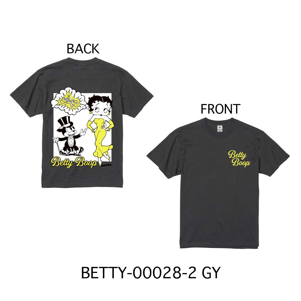 ■S.H.O ENTER PRISE（ショー・エンタープライズ）■■2026SS　新作■　BETTY BOOP　Tシャツ　BETTY-00028-2　GY