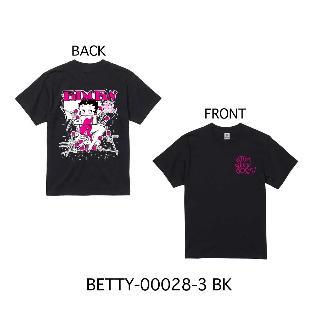 ■S.H.O ENTER PRISE（ショー・エンタープライズ）■■2026SS　新作■　BETTY BOOP　Tシャツ　BETTY-00028-3　BK