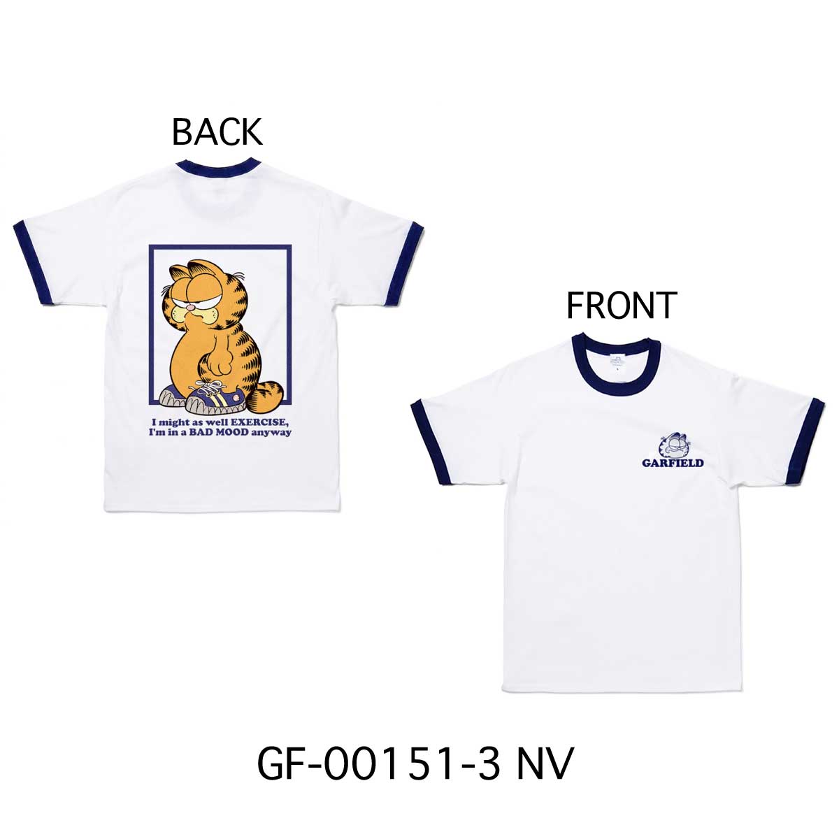 ■S.H.O ENTER PRISE（ショー・エンタープライズ）■■2026SS　新作■　GARFIELD　リンガーTシャツ　GF-00151-3　NV