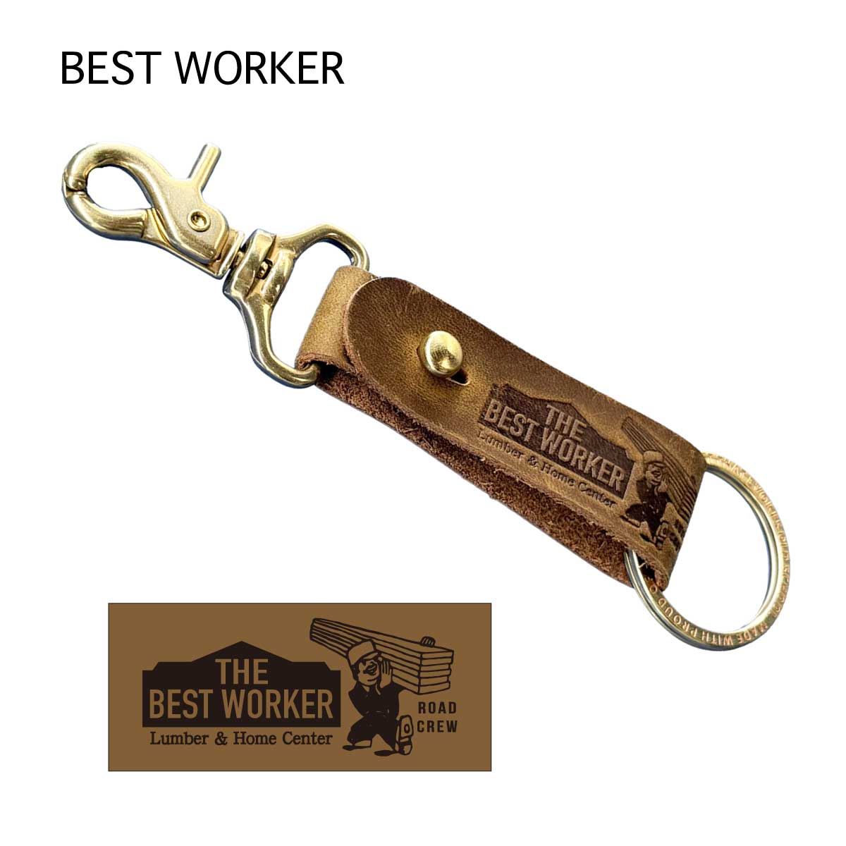 ■S.H.O ENTER PRISE（ショー・エンタープライズ）■■2026SS　新作■　レザーベルトループキーリング　BEST WORKER